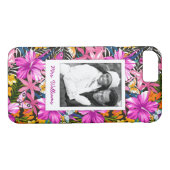 Tropische bladeren en bloemen | Foto en naam toevo Case-Mate iPhone Case (Achterkant (Horizontaal))