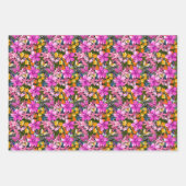 Tropische bladeren en bloemen inpakpapier vel (Voorkant)