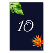 Tropische bladeren en bloemen kaart (Achterkant)