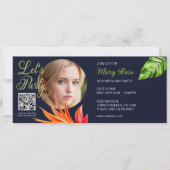 Tropische bladeren en bloemen kaart (Voorkant)