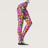 Tropische bladeren en bloemen leggings (Rechts)