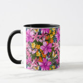 Tropische bladeren en bloemen mok (Links)