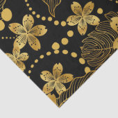 Tropische bladeren en bloemen naadloos onderweg tissuepapier (Detail)