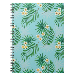 Tropische bladeren en bloemen notitieboek