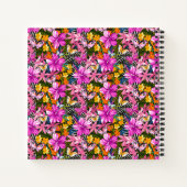 Tropische bladeren en bloemen notitieboek (Achterkant)