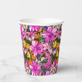 Tropische bladeren en bloemen papieren bekers (Rechts)
