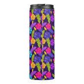 Tropische bladeren en bloemen Patroon-23857 Thermosbeker (Achterkant)