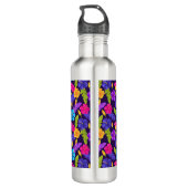 Tropische bladeren en bloemen Patroon-23857 Waterfles (Achterkant)
