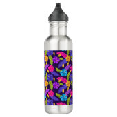 Tropische bladeren en bloemen Patroon-23857 Waterfles (Rechts)