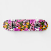 Tropische bladeren en bloemen persoonlijk skateboard (Horizontaal)