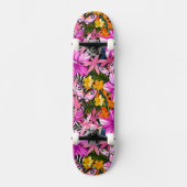Tropische bladeren en bloemen persoonlijk skateboard (Voorkant)