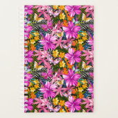 Tropische bladeren en bloemen planner (Voorkant)