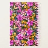 Tropische bladeren en bloemen planner (Achterkant)