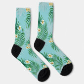 Tropische bladeren en bloemen sokken (Rechts)