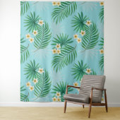 Tropische bladeren en bloemen wandkleed (In situ)