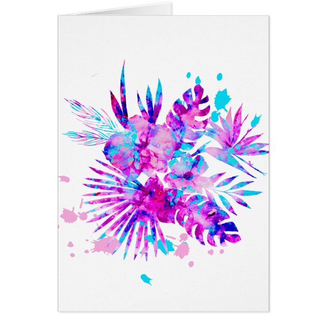 Tropische bladeren en bloesems (Voorkant)