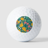 Tropische bladeren en bloesems golfballen (Voorkant)