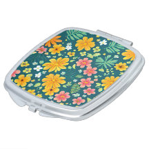 Tropische bladeren en bloesems