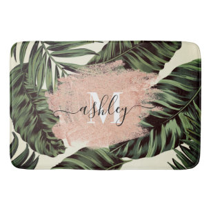 Tropische bladeren en glitter badmat