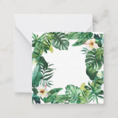 Tropische bladeren en Hibiscus-Lijst Notitiekaartje (Voorkant)