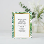 Tropische bladeren en Kaart van de Gold Trunk Part (Staand voorkant)