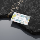 Tropische bladeren en patroonbeelden visitekaartje