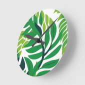 Tropische bladeren en Planten Ronde Klok (Hoek)