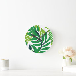 Tropische bladeren en planten ronde klok