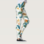 Tropische bladeren en vogels patroon leggings (Rechts)