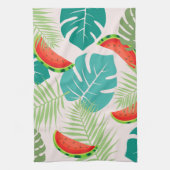 Tropische bladeren en watermeloenen theedoek (Verticaal)