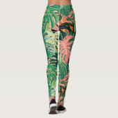 Tropische bladeren extravaganza leggings (Achterkant)