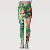 Tropische bladeren extravaganza leggings (Voorkant)
