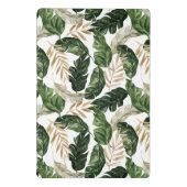 Tropische bladeren Faux Gold Foil Letter A Monogra Mini Klembord (Achterkant)