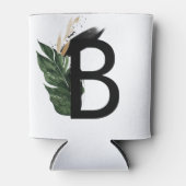 Tropische bladeren Faux Gold Foil Letter B Monogra Blikjeskoeler (Voorkant)