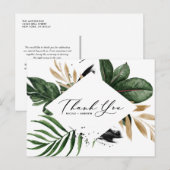 Tropische bladeren Faux Gold Foil Lijst Hartelijk  Briefkaart (Voorkant / Achterkant)