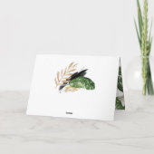 Tropische bladeren Faux Gold Foil Lijst Hartelijk  Kaart (Achterkant)