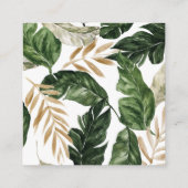 Tropische bladeren Faux Gold Foil Lijst Recepteren Informatiekaartje (Achterkant)