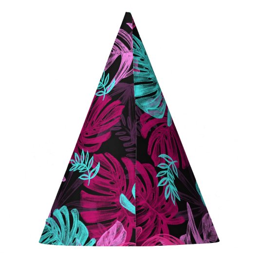 Tropische bladeren feesthoedjes (Achterkant)