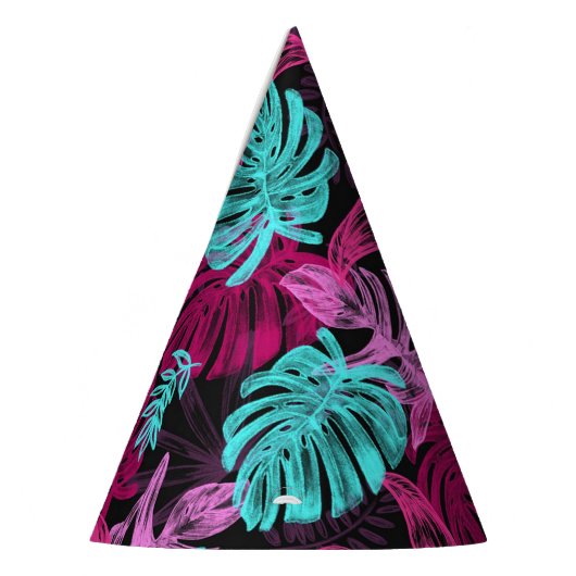 Tropische bladeren feesthoedjes (Links)