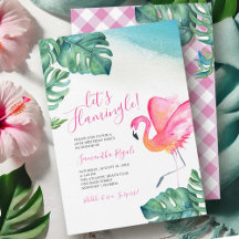 Tropische Bladeren Flamingo 60e Verjaardagsfeestje