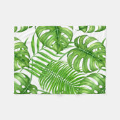 Tropische bladeren fleece deken (Voorkant (Horizontaal))