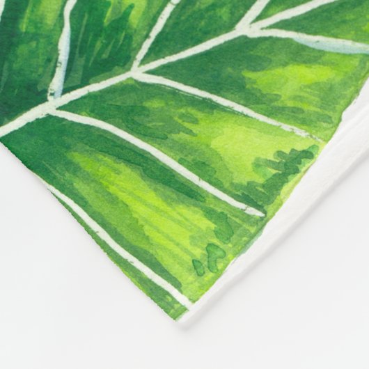 Tropische bladeren fleece deken (Hoek)