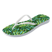 Tropische Bladeren Flip Flops (Schuin)