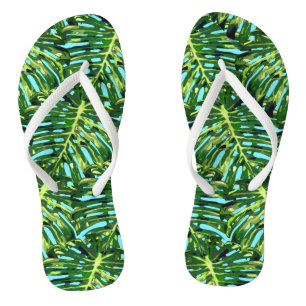 Tropische Bladeren Flip Flops