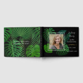 Tropische bladeren Foto begrafenis gastenboek (Volledig)