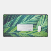 Tropische bladeren foto groen gestreepte tropisch  bureaumat (Keyboard & Muis)