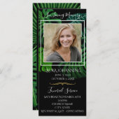 Tropische bladeren Funeral Program/Obituary Programmakaart (Voorkant / Achterkant)