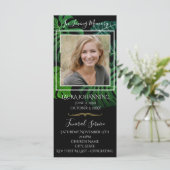 Tropische bladeren Funeral Program/Obituary Programmakaart (Staand voorkant)
