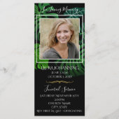 Tropische bladeren Funeral Program/Obituary Programmakaart (Voorkant)