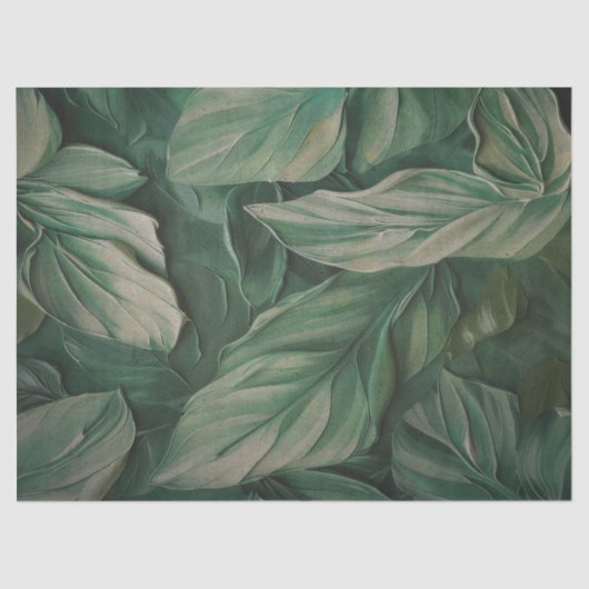 Tropische bladeren getextureerd decoupage papier (Voorkant)